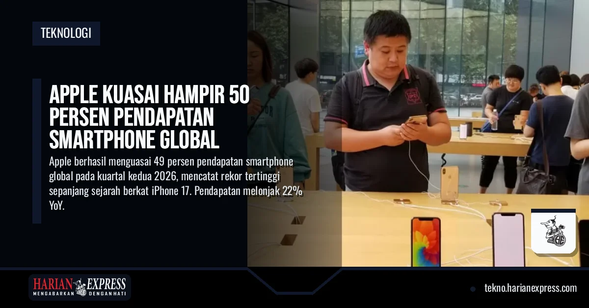 Apple Kuasai Hampir 50 Persen Pendapatan Smartphone Global